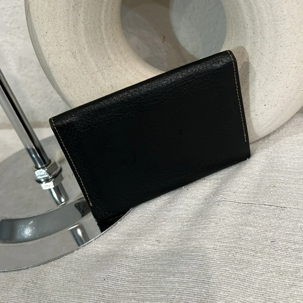 Christian Dior card brown leather slim/cards wallet unisex